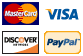 Visa, MasterCard, Discover, PayPal