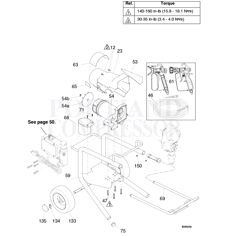 Graco 390 Stand Parts Breakdown, 248800