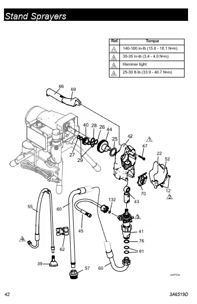 Additional parts breakdown for Graco Ultra 395 PC 17E844
