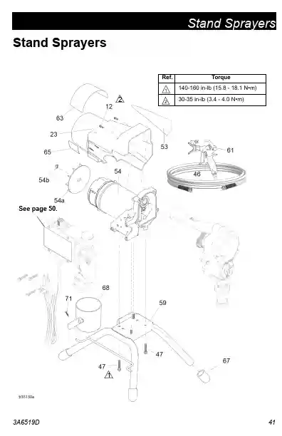 Parts breakdown for Graco Ultra 395 PC 17E844