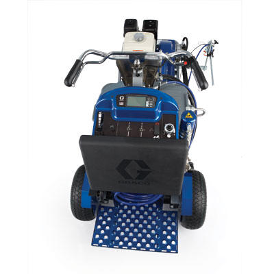 Ride-on pavement line striping machine