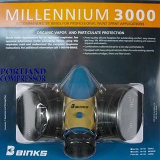 Picture of Binks Millennium 3000 Respirator, Size Medium