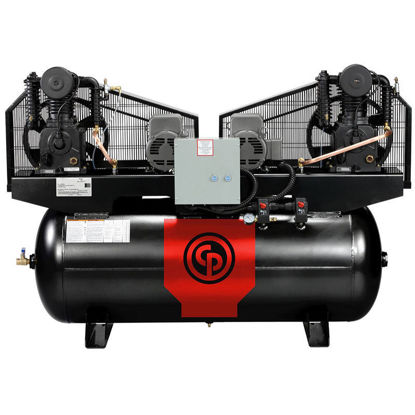 Picture of Chicago Pneumatic RCP-C15123D Duplex 15HP, 3PH, 208-230v, 120 Gallon Air Compressor