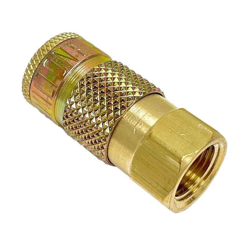 thumbnail image 2 of Milton S784 1/4" T-Style Female Plug – 2-Pack, Brass Air Fittings 2 of 5
