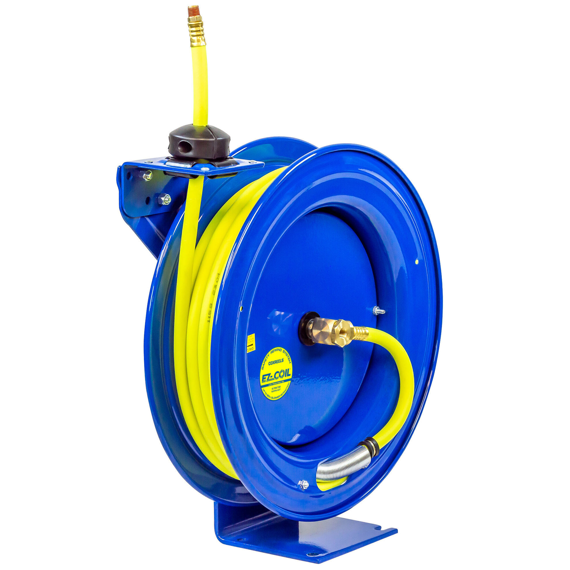 COXREELS EZ-P-LP-450-HV Air Hose Reel with EZ-Coil Rewind System and High  Visibility Safety Hose, .50 X 50' Air Hose