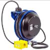 COXREELS PC13-3512-B Power Cord Reel with Spring Driven Rewind Plug