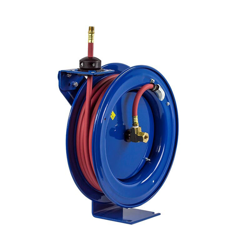 COXREELS P-LP-450 Industrial Grade Spring Driven Hose Reel with 1/2X 50'Air  Hose