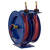 Picture of COXREELS C-LP-125-125 Dual Purpose Air Compressor Hose Reel with Spring Rewind, Two .25" x 25' Air Compressor Hose