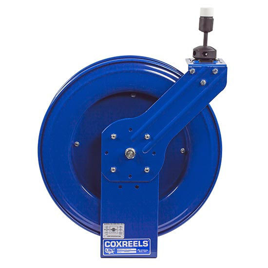 COXREELS PC19-7516-A Power Cord Reel with Spring Driven Rewind, 75' x 16  AWG, 13 Amps, 115V, Single Industrial Receptacle