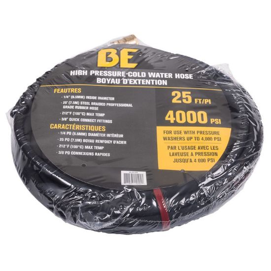 Picture of 25ft 4000 PSI High Pressure Hose 3/8" QC Brass Coupler