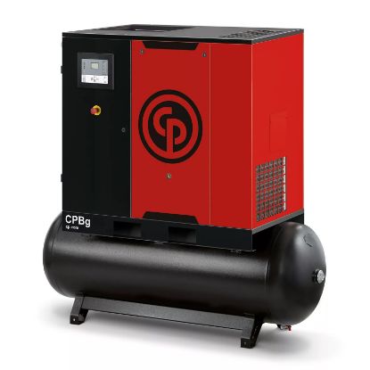 Picture of Chicago Pneumatic 35hp Rotary Screw Compressor with Dryer CPBg 34D TM, 130cfm 125psi, 120 Gallon Tank