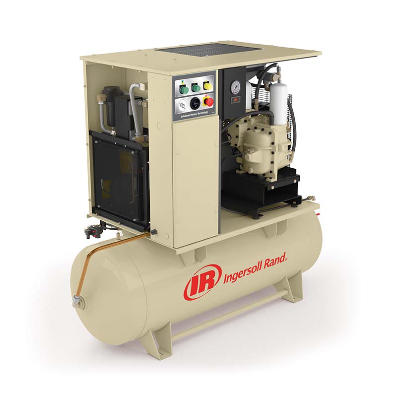 Ingersoll Rand UP6-10TAS-125 10HP Rotary Screw Air Compressor with  Integrated Air Dryer, 36cfm, Total Air System