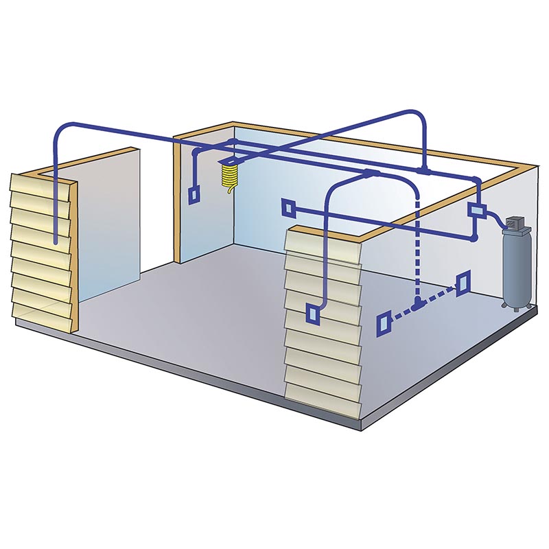 Rapid Air MaxLine Master Kit 3/4 | 100 Foot | 3 Outlet Compressed Air  Tubing