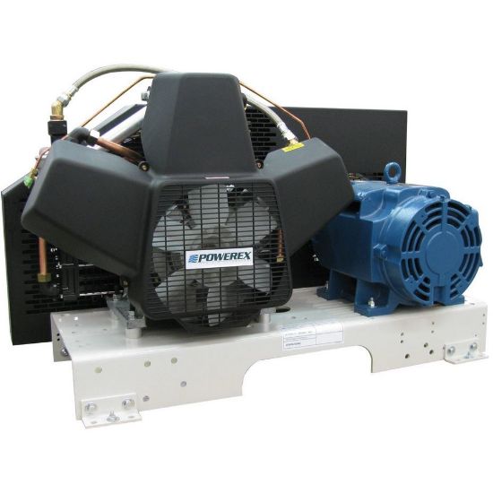 Picture of Powerex OBS0307 3hp Oil Free Reciprocating Air Compressor, 10.1cfm, Three Phase, Basemount