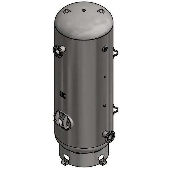 Picture of Samuel A10131 660 Gallon Vertical Air Receiver Tank, 150psi Max Pressure, 42"x125"