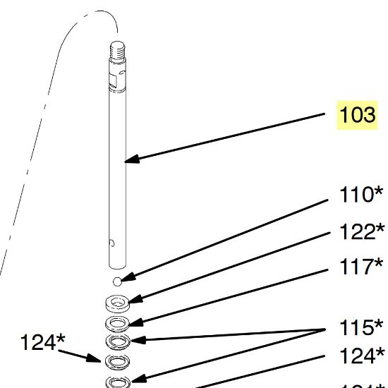 Picture of Graco 24C508 Displacement Rod Kit