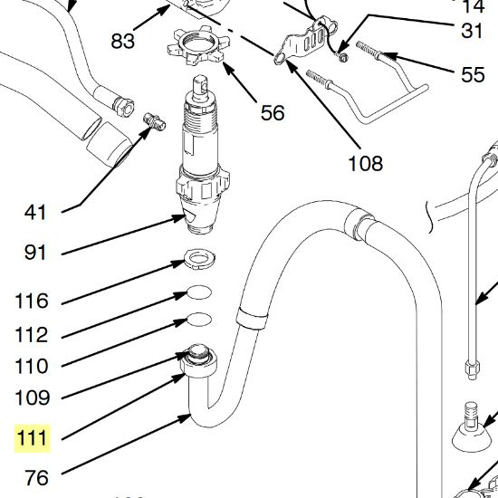 Picture of Graco 15C980 Pickup Tube Jam Nut