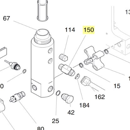 Picture of Graco 122533 45 Degree Elbow Fitting, #8 JIC X 3/8" NPT