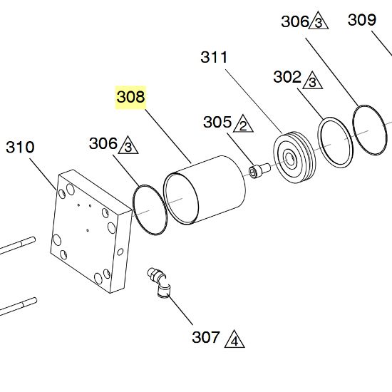 Picture of Graco 15K789 Air Cylinder Tube, 4.5