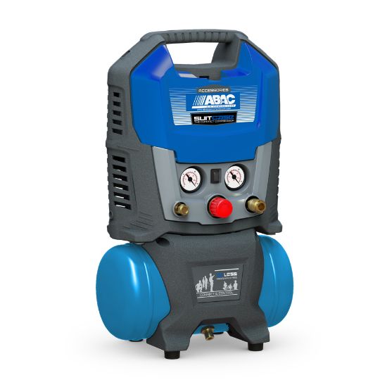 ABAC Suitcase 1.5HP Hand Carry Oil Free Air Compressor, 5.6cfm, 110v, 6L Tank with Storage