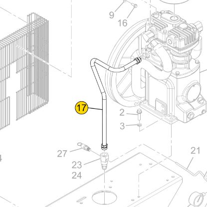 Picture of Ingersoll Rand 54671771 OEM Discharge Tube for TS4 and TS5