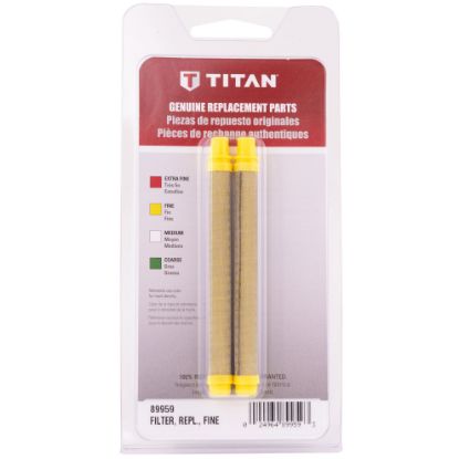 Picture of Titan 0089959A Fine 100 Mesh Yellow Airless Spray Gun Filter (2pk)