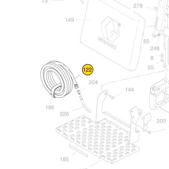 Picture of Graco 124884 LineLazer Hose, Coupled, 3/8" x 20'