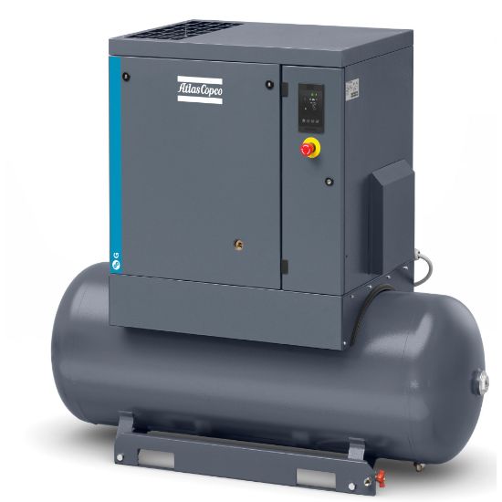 Picture of Atlas Copco G15P-125 20HP Rotary Screw Air Compressor Tri-Voltage 63.4cfm 120 Gal Tank 8153294536