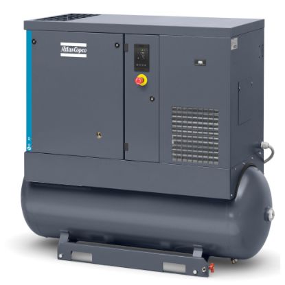Picture of Atlas Copco G15FF-125 20HP Rotary Screw Compressor with Dryer, 63cfm 120 Gal Tank 8153290898
