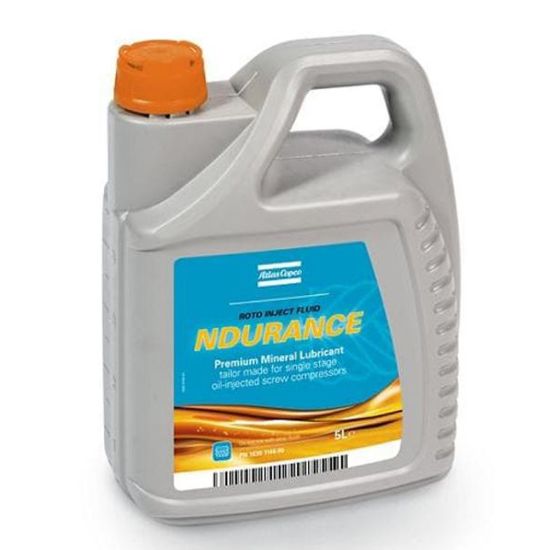 Picture of Atlas Copco 1630114600 OEM Roto Inject Fluid NDURANCE Compressor Oil – 5Liters, 1630 1146 00