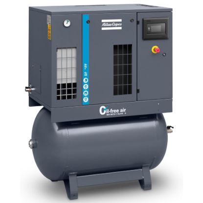 Picture of Atlas Copco SF6+ FF 7.5HP Oil Free Scroll with Dryer and 72 Gallon Tank, 16.1cfm 145psi 8153613669